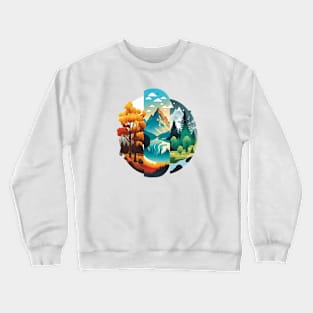 Seasonal Shifts: A Journey Through Nature Crewneck Sweatshirt